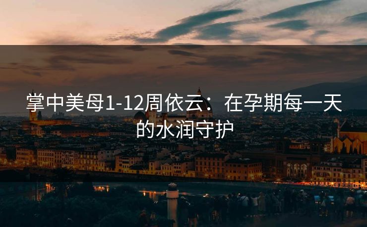 掌中美母1-12周依云:在孕期每一天的水润守护 掌中美母1-12周依云:在孕期每一天的水润守护