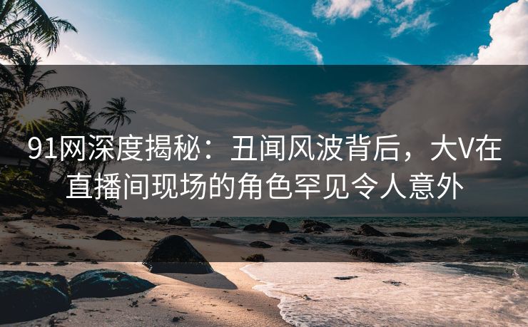 91网深度揭秘：丑闻风波背后，大V在直播间现场的角色罕见令人意外